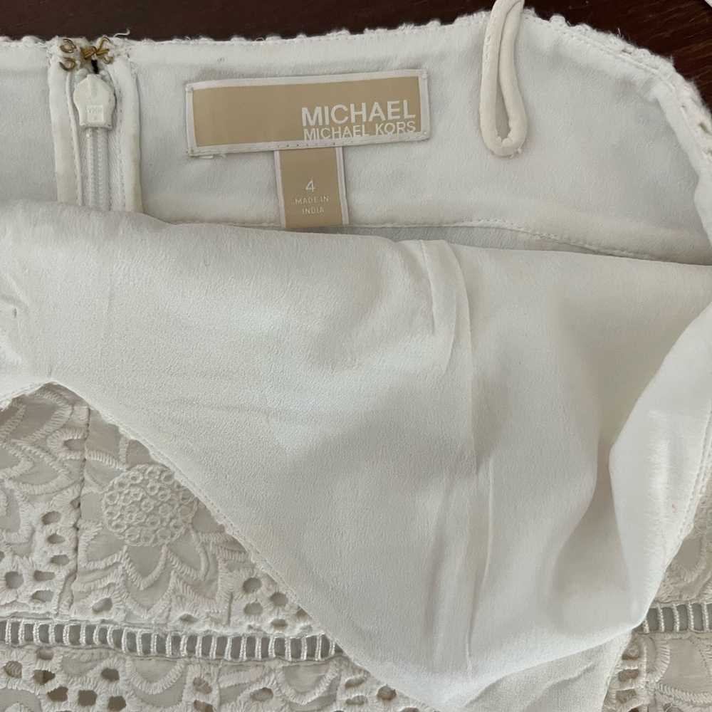 Silk Spaghetti Straps by Michael Kors Dress | ivory | 4 - Picture 3 of 15